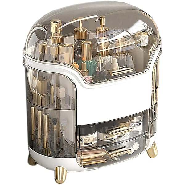 Amazon.co.jp: メイクアップオーガナイザー 回転メイクアップ